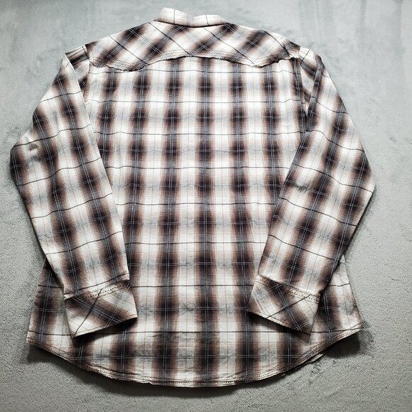 Duluth Long Sleeve Button Down Plaid Shirt 1 Pocket Blue Teal Pink Men Sz XLT E - Picture 2 of 11